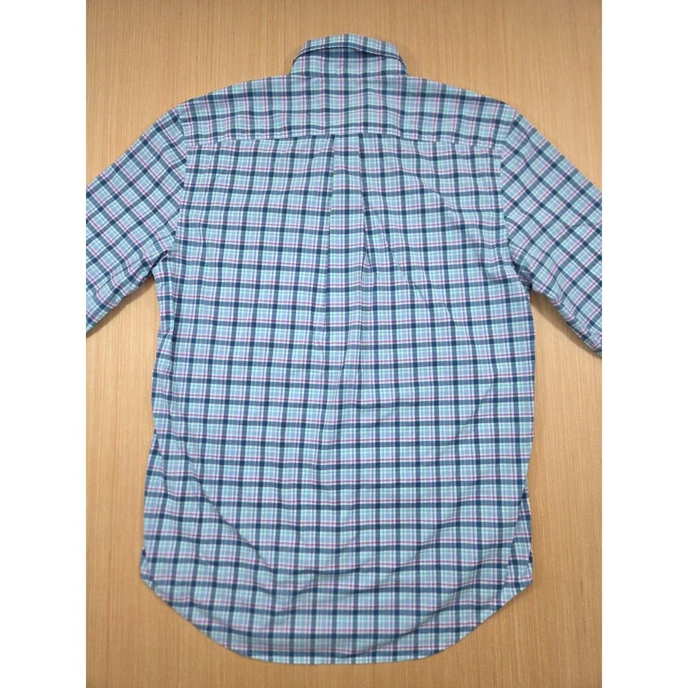 Vineyard Vines Men's S Performance Classic Fit Tucker Shirt Blue Plaid 1W3153